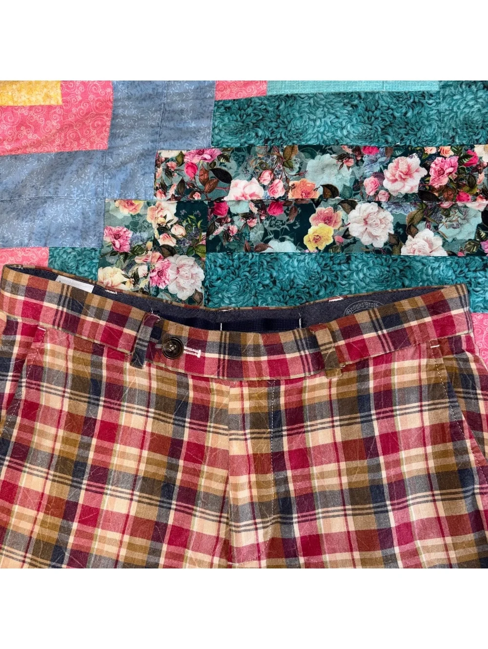 Brooks Brothers 1818 Men’s 30W Plaid Cotton Summer Shorts Imported Fabric
